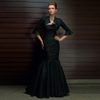 dark taffeta evening dress