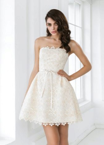 Simple lace wedding dress