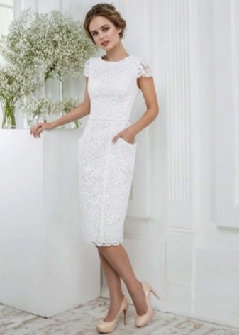 Cropped Lace Wedding Dress
