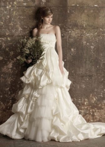 Lush transformer wedding dress with drapery