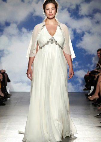 Empire style full gown wedding dress