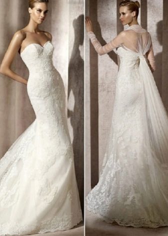 Organza Wrap Wedding Dress