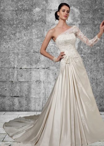 One Shoulder Wedding Dress