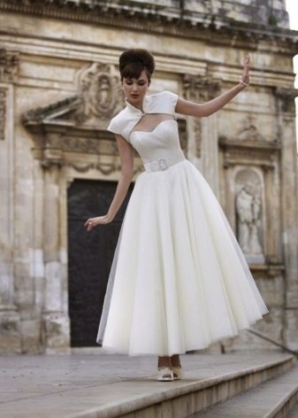 Wedding dress with bolero