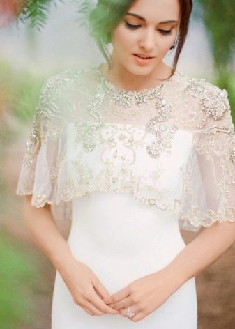 Wedding dress with wrap