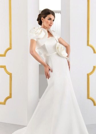Wedding dress with bolero