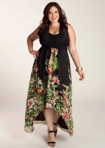 Letnia wieczorowa sukienka na krótki przód długi tył