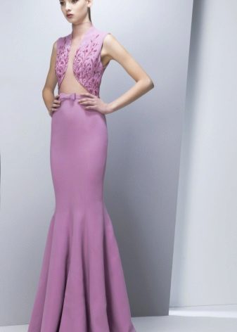 Lilac mermaid evening dress