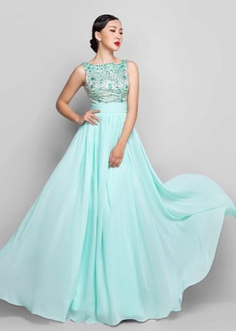 Glitter Mint Evening Dress