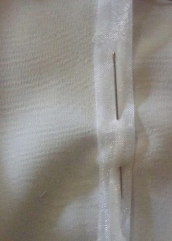 Připojení stahovací pásky Organza