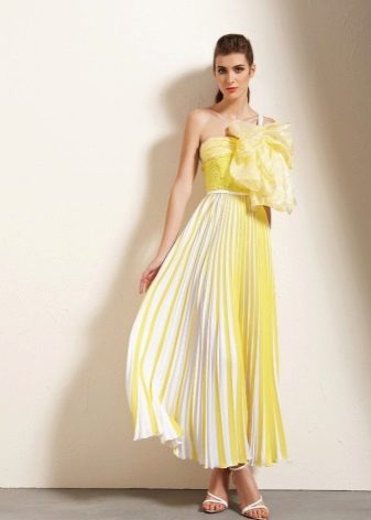 Evening summer dress yellow