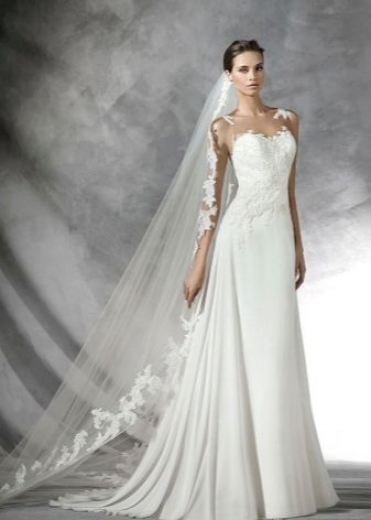 Wedding dress with lace corset from Pronovias