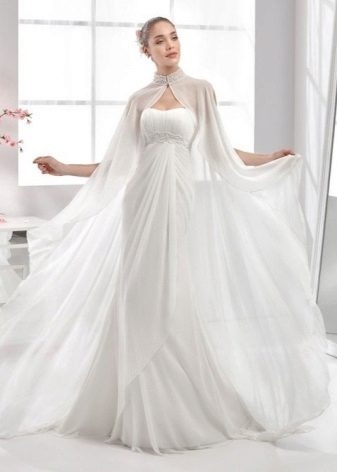Wedding dress with wrap