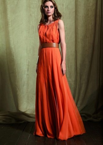 Orange dress and its features