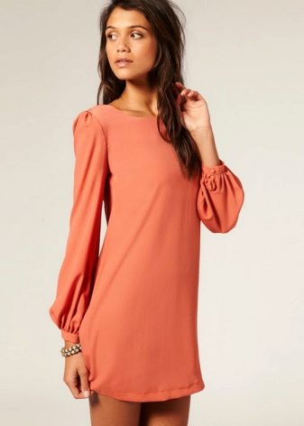 Orange dress mini length