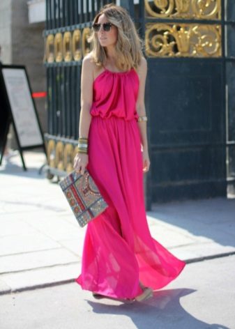Fuchsia summer long dress