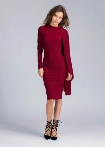Mid-length wine dress