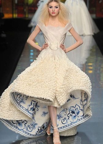 Short Dior Wedding Dress
