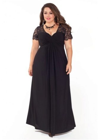 Evening dress for overweight