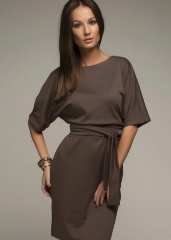 Brown short business dress