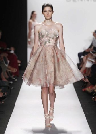 Organza cocktail dress color