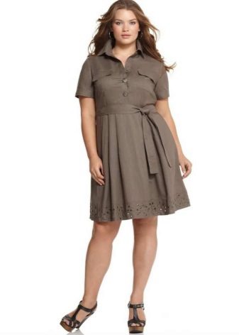 Safari dress for overweight