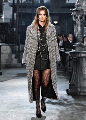 Chanel style dress with pearls