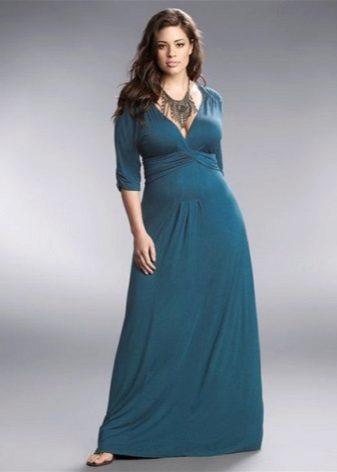 Long simple dress for overweight
