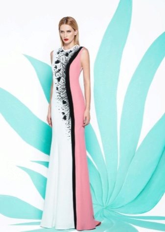 Pink and white dress