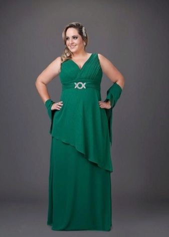 Greek style knit dress for full