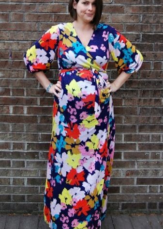 Maternity Wrap Floor Length Long Dress