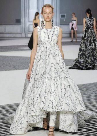 Short front long back a-line dress