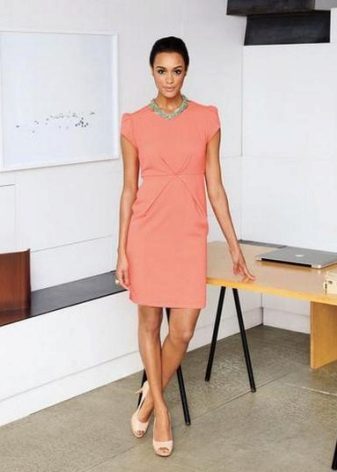 Peach Sheath Dress