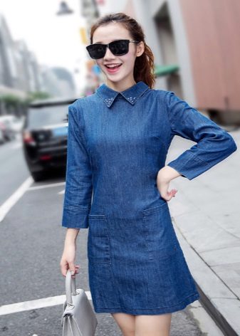 Polo dress without fasteners and accessories