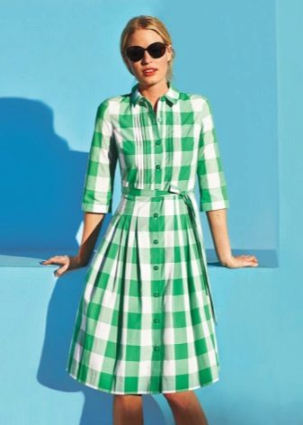 Green shirt dress