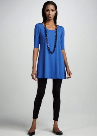 Shift dress with leggings