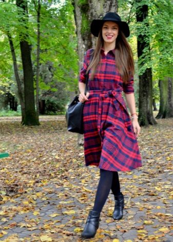 Red and Blue Plaid Dress (Tartan)