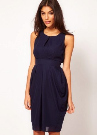 Inverted triangle tulip skirt dress