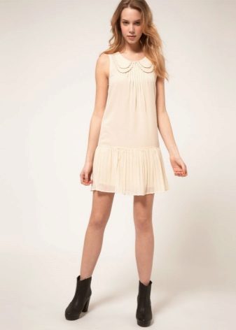 Inverted Triangle Pleated Skirt Dress