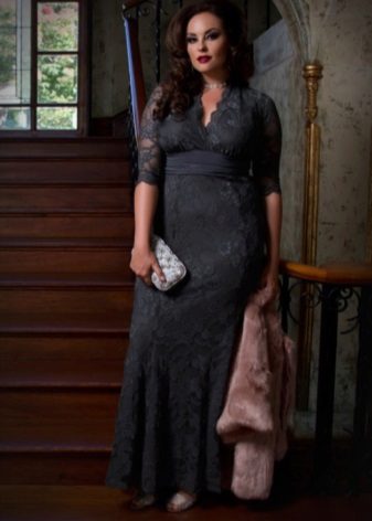 Evening dress for overweight