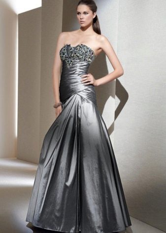 Low Waist Bustier Evening Dress
