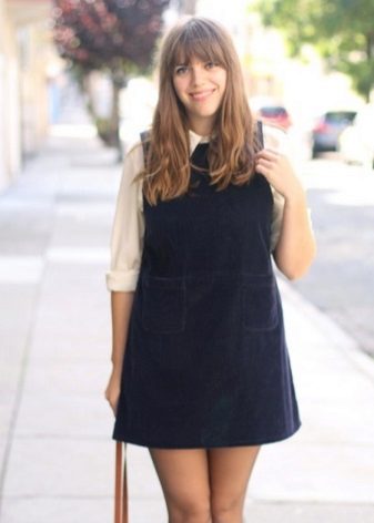 Kort kjole-sundress for full