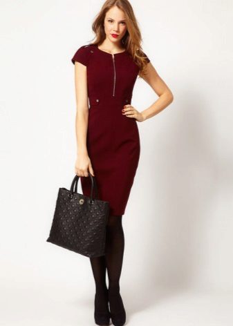 Burgundy Medium Military Dress