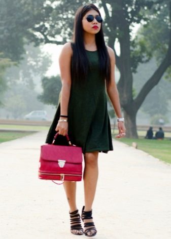 Scarlet bag for a dress in a military style