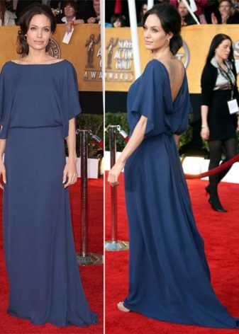 Closed dress with open back Angelina Jolie