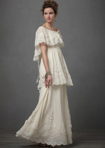 Dress in the style of boho tiered