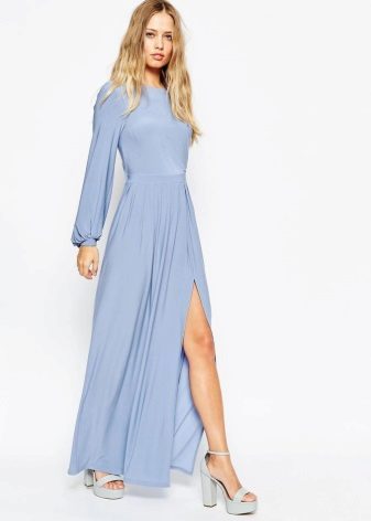 Floor Length Blue Dress
