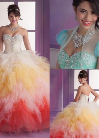 organza dress with layered skirt