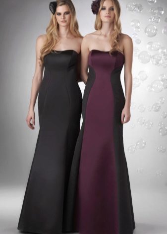 satin evening gowns