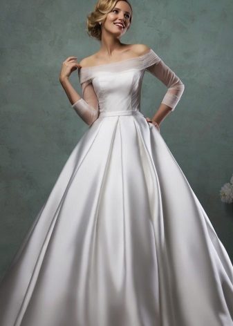 satin wedding dress